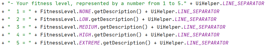 FitnessLevel In UiMessage